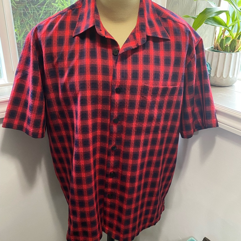 Indygo Smith Red & Black Checkered Shirt Size Large , XL